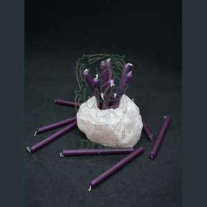 Фіолетові воскові свічки 12 см