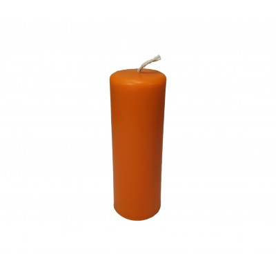 Оранжевая восковая свеча цидиндр