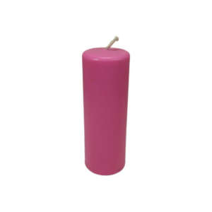 Рожева воскова свічка циліндр