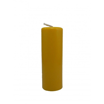 Желтая восковая свеча цилиндр