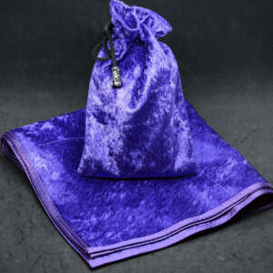 Cloth and Pouch for Runes and Tarot Amethyst