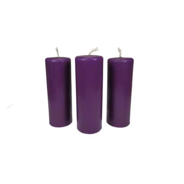 Фиолетовая восковая свеча Цилиндр