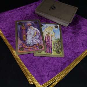 Altar cloth for Runes and Tarot Royal Fuchsia