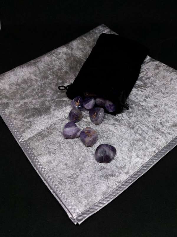 Altar cloth for Runes and Tarot Silver