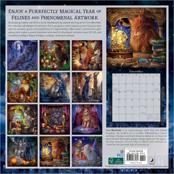 Llewellyn's 2023 Magical Mystical Cats Calendar / Календар Магічних Містичних Котів 2023