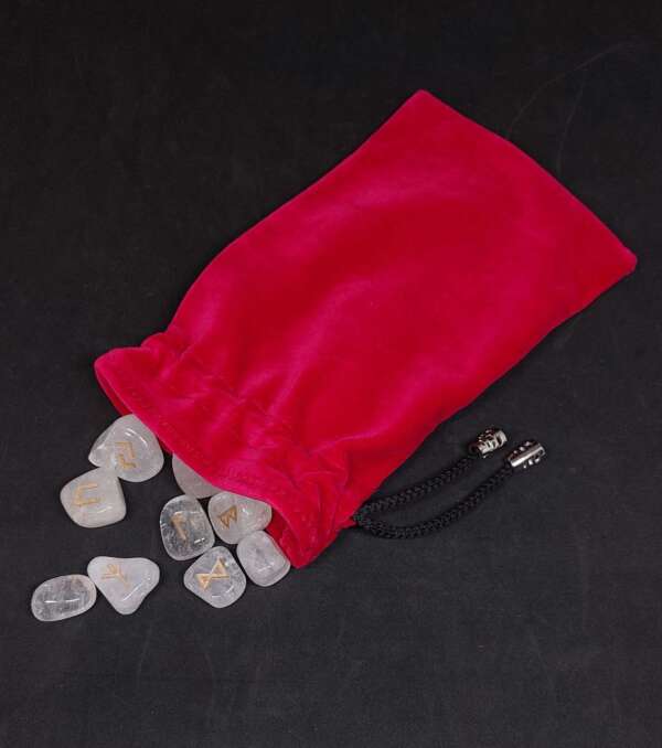 The pouch for Runes and Tarot Red Velvet