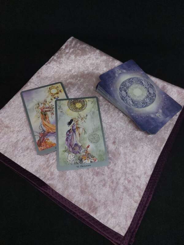 Altar cloth for Runes and Tarot Pink Pearl