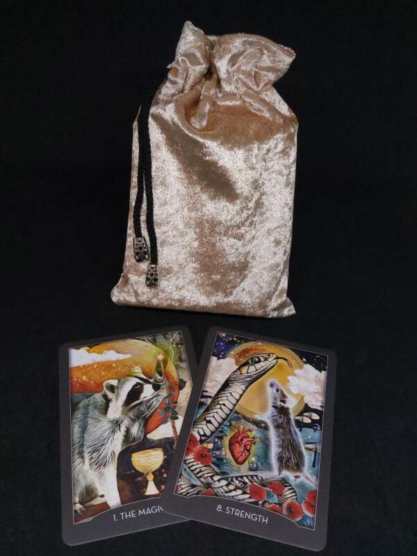 The pouch for Runes and Tarot Golden Beige